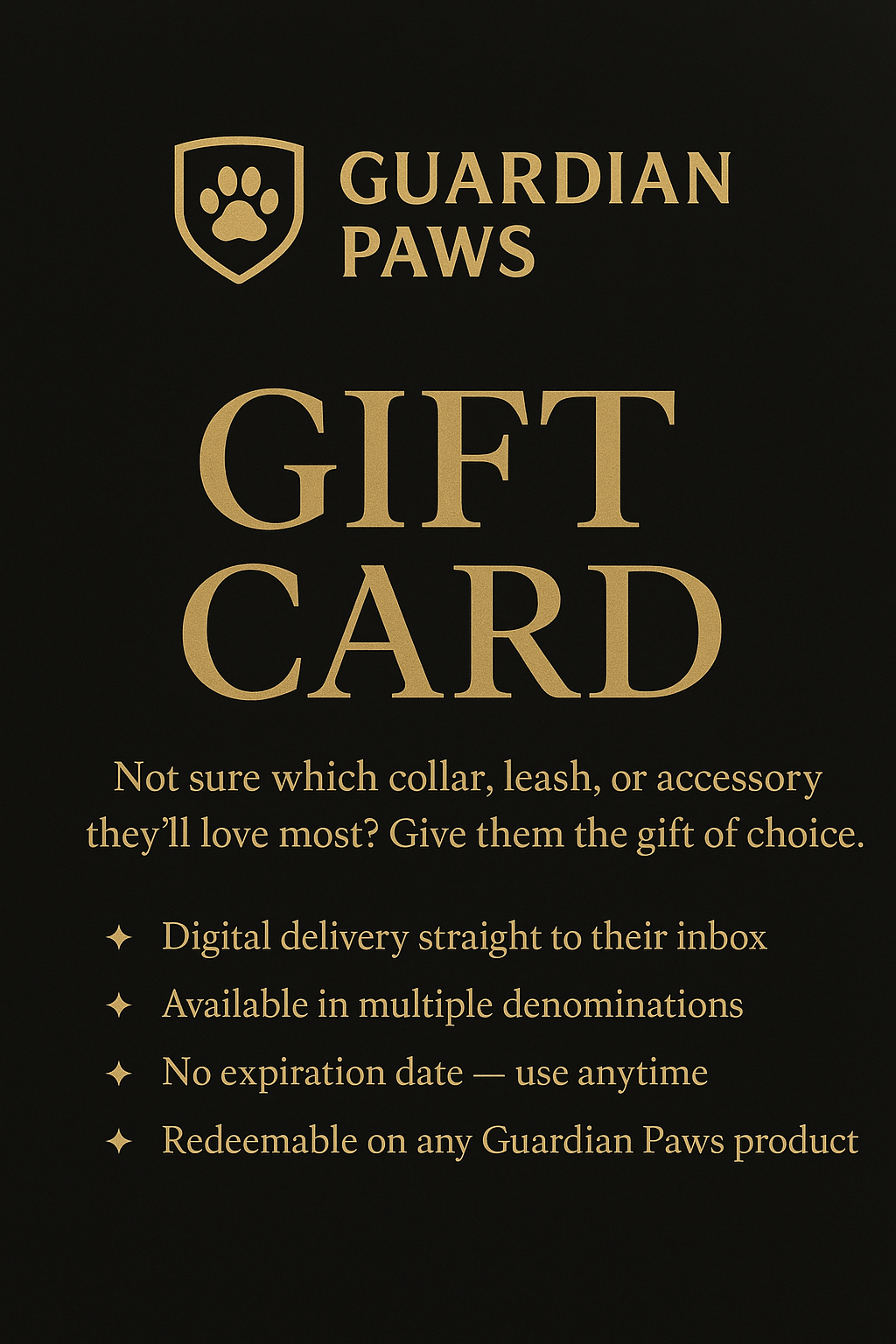 Guardian Paws Gift Cards
